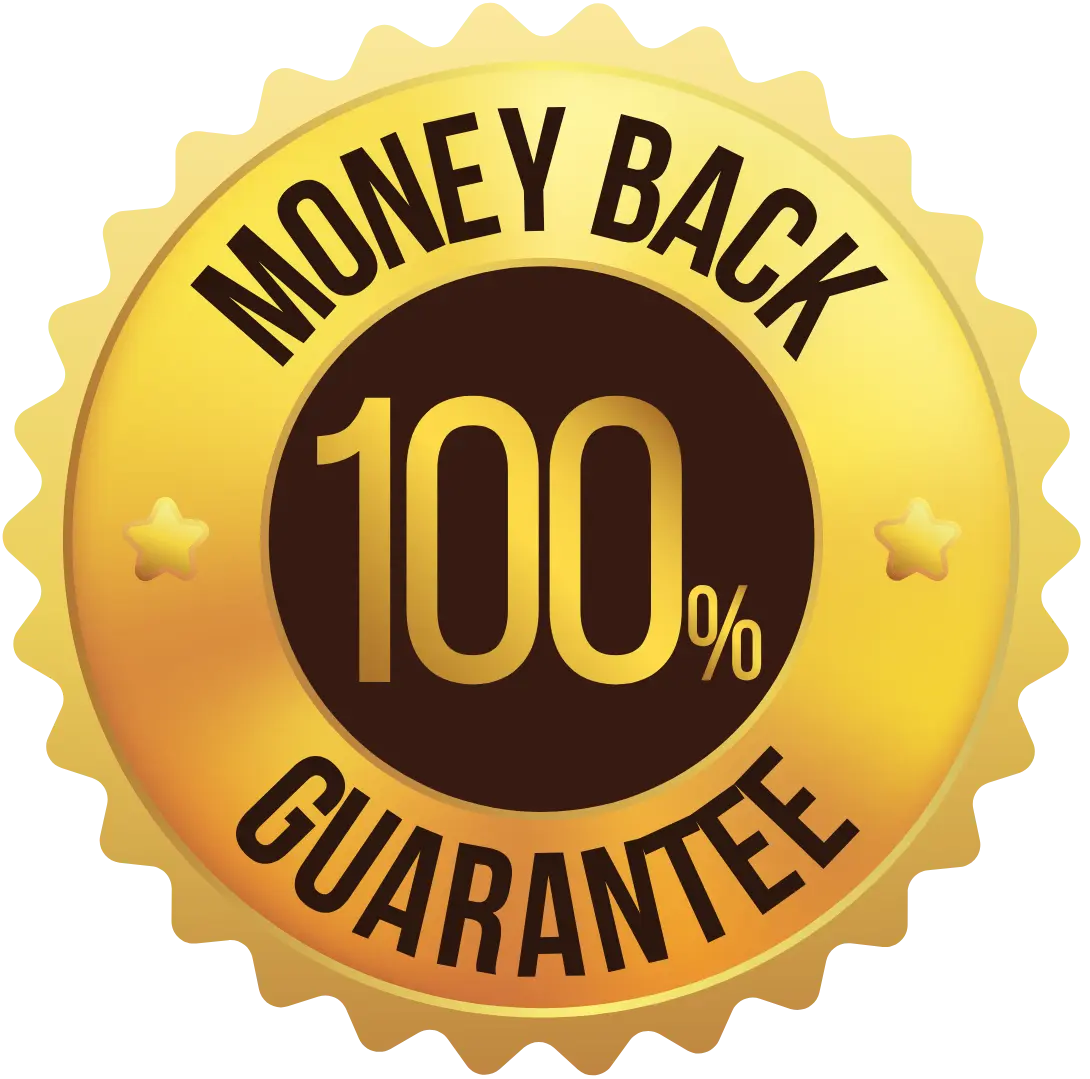 SugarMute 90-day money-back guarantee badge